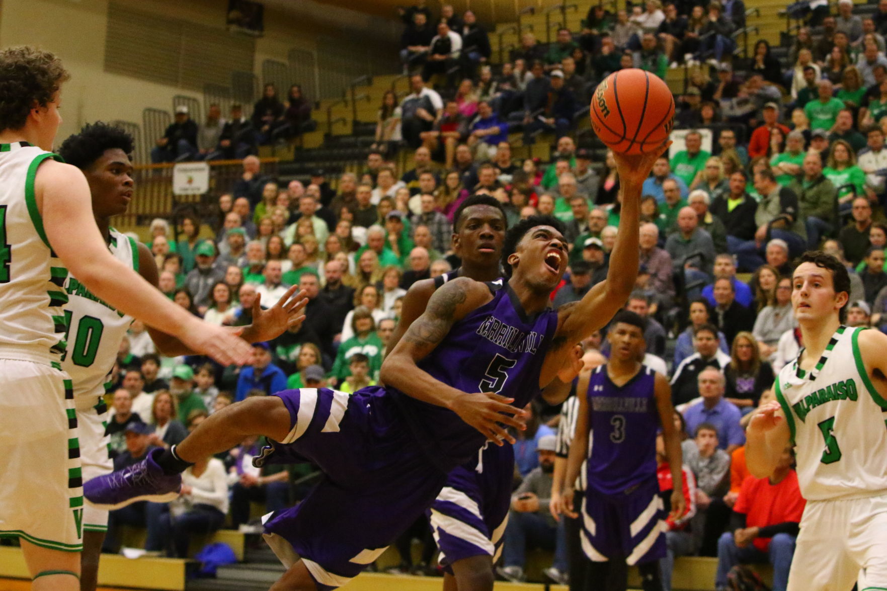 Gallery: Chesterton Sectional - Valparaiso vs. Merrillville boys basketball